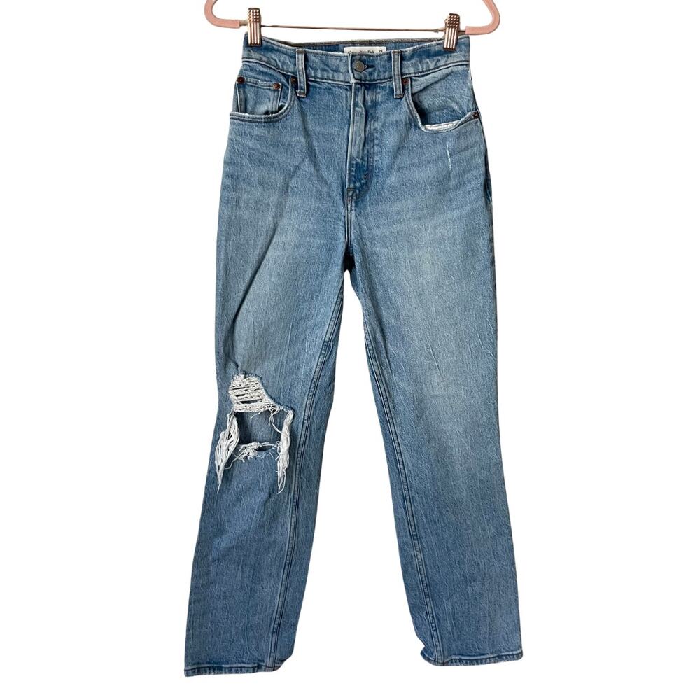 Abercrombie & Fitch Jeans Womens Size 25 Blue The 90s‎ Straight Ultra High Rise